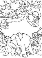 Disney kolorowanki Księga Dżungli do wydruku Disney malowanki dla dzieci numer 64